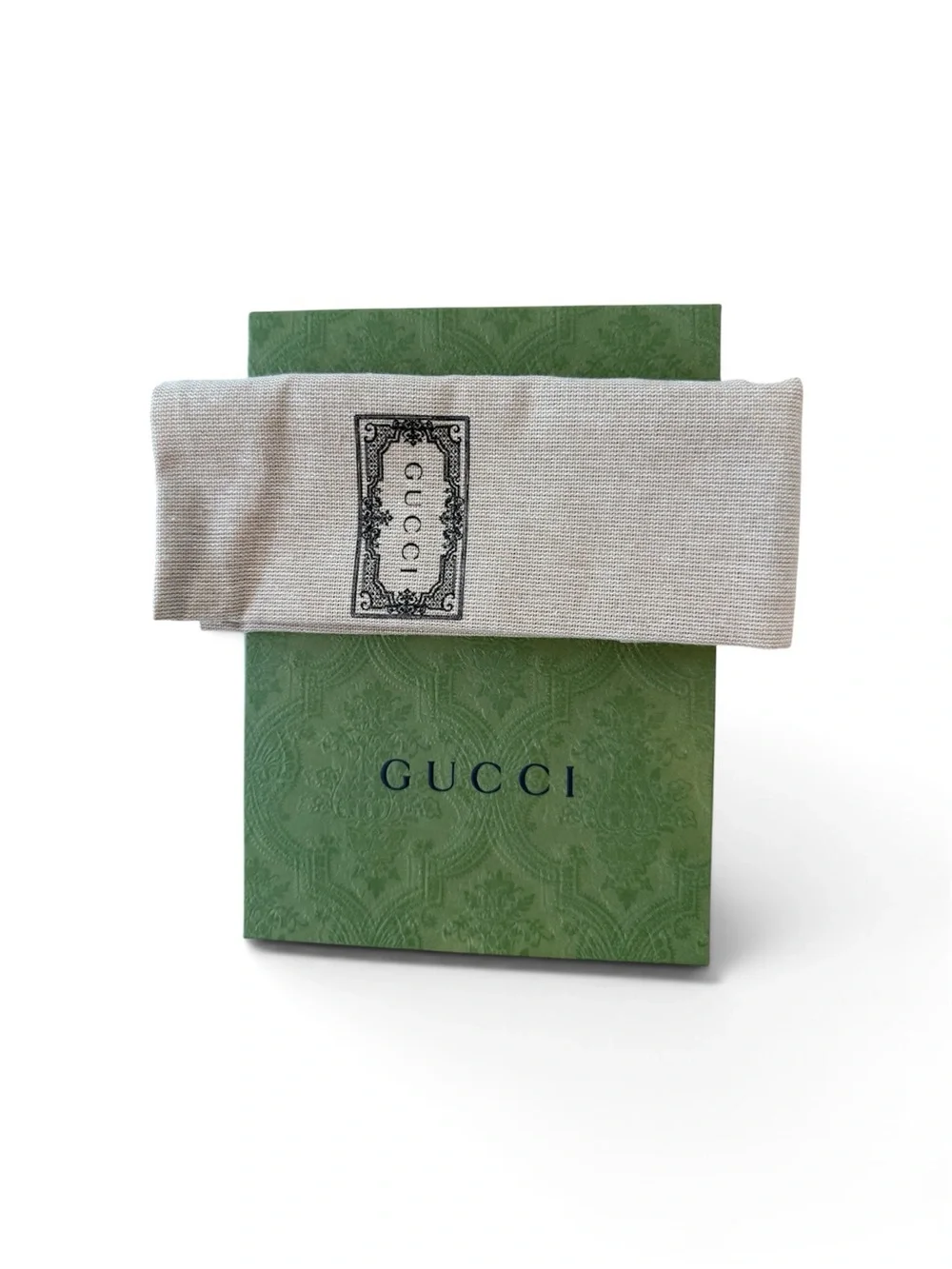 Gucci Kids White Leather Sneakers with Dark Green Heel Tab